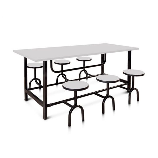 Mesa con 6 bancos